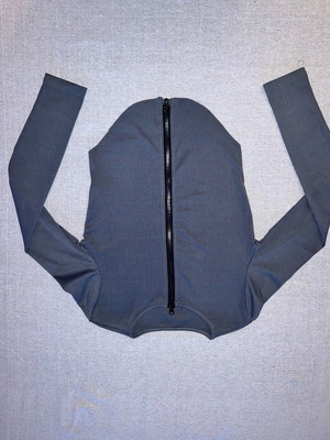 Women's blouse with zipper used, gray, size S