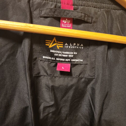 Alpha Industries bomber jacket like new, men's black, size L