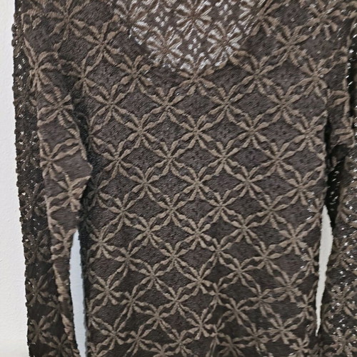 Brown blouse with flower patterns like new