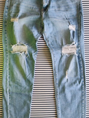 Denim women's pants Bianco like new, light blue, XXL