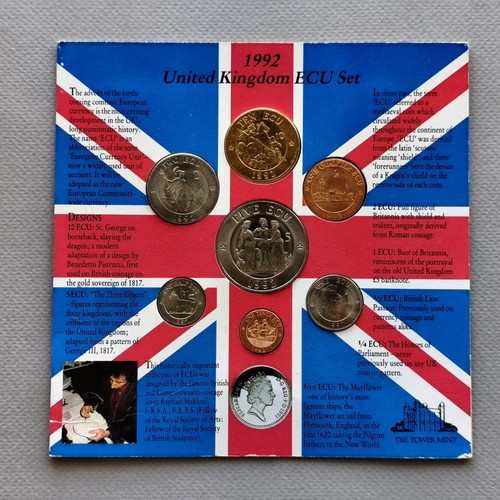 United Kingdom ECU coin set 1992 new