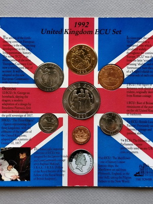 United Kingdom ECU coin set 1992 new