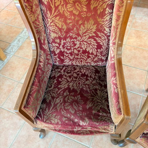 Classic vintage living room set used with sofa and two armchairs