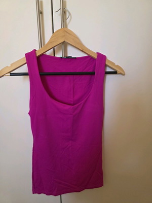 3 Zara tops Medium μεταχειρισμένα, λευκό, μαύρο και φούξια αμάνικα