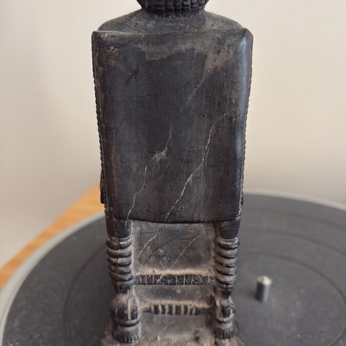 Vintage Darius the Great Persian statue, heavy stone-look sculpture