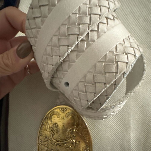 Just Cavalli belt women's like new, white leather