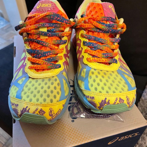 Asics Gel athletic shoes used, multicolor, size 40
