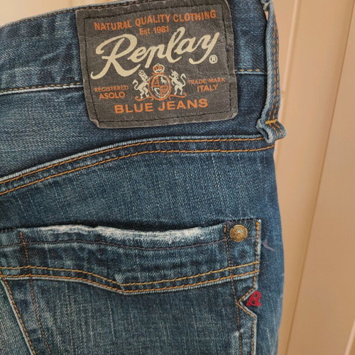Replay Jimi Jean, like new, size 32x32, blue with fades