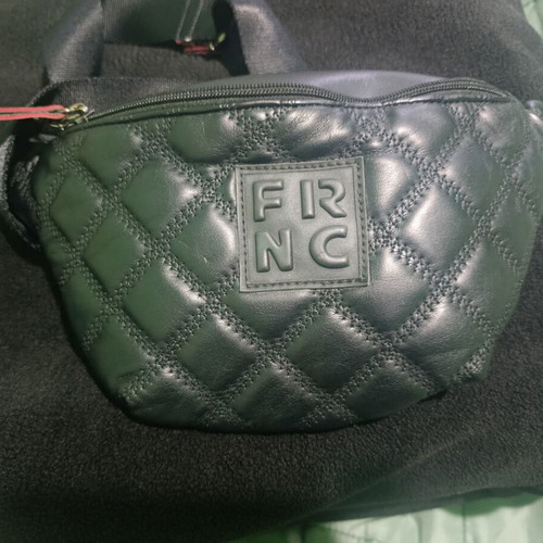 FRNC black quilted belt bag used