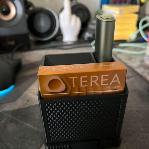 Icos holder with built-in ashtray