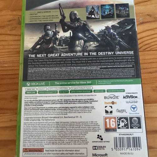 Destiny The Taken King Xbox 360 like new
