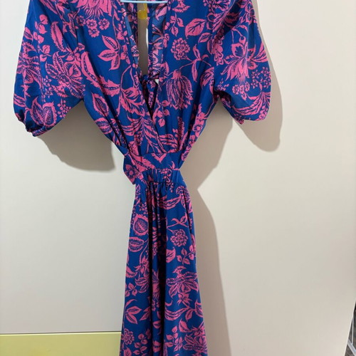 Dress new, unworn, blue and pink, one size