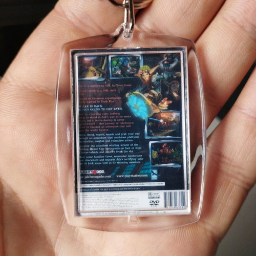 Jak 2 Renegade PS2 keychain, transparent acrylic