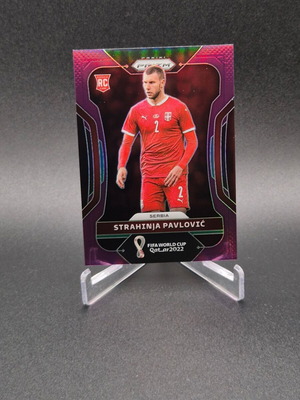 2022 Panini Prizm World Cup Qatar Purple Strahinja Pavlovic #261 Rookie Card used