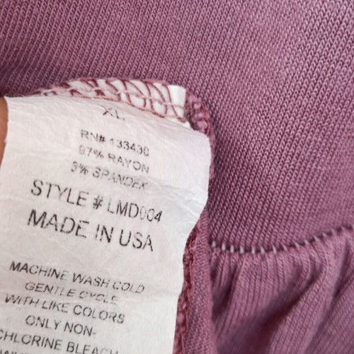 Authentic Apparel dress mauve pink with shirring