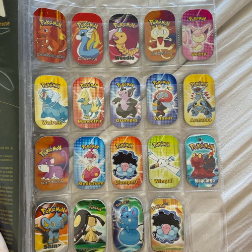 Pokemon caps used, price per piece