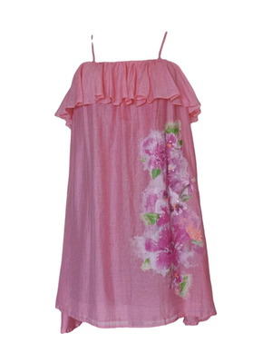 Pierre Cardin pink summer dress new, silk blend, size EU44