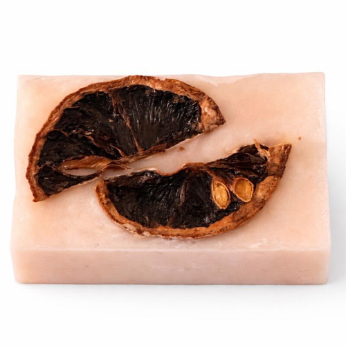 Handmade soap new with dried oranges