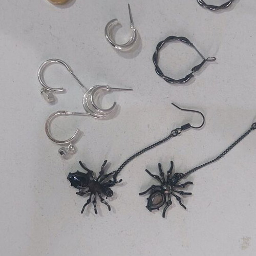 Earring collection like new, Gothic, Minimal, Hoop styles