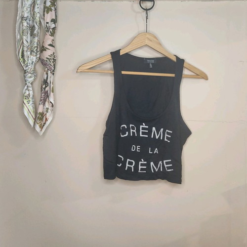 Bershka black crop top in excellent condition