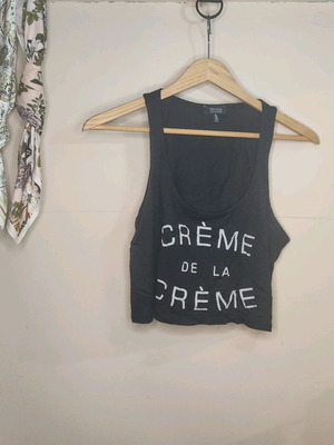 Bershka black crop top in excellent condition