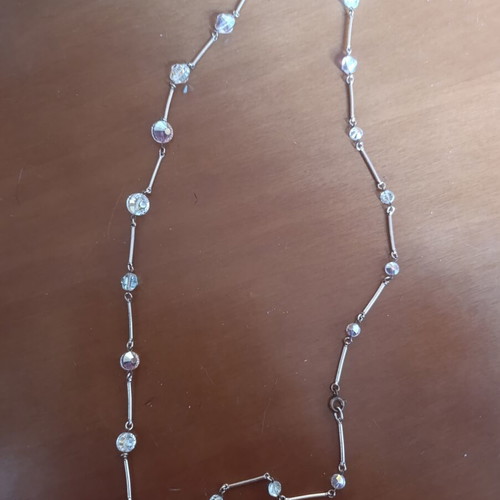 Long necklace with prism beads and gold-tone clasp like new