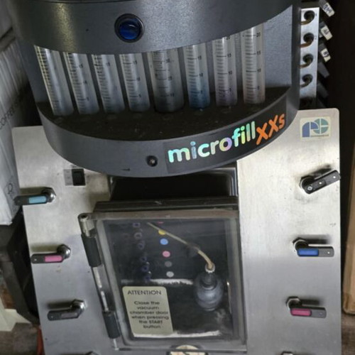 Jettec Microfill XXs machine used for professional ink cartridge refilling
