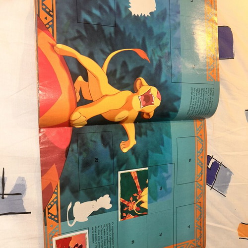 The Lion King Panini album used with 62 stickers