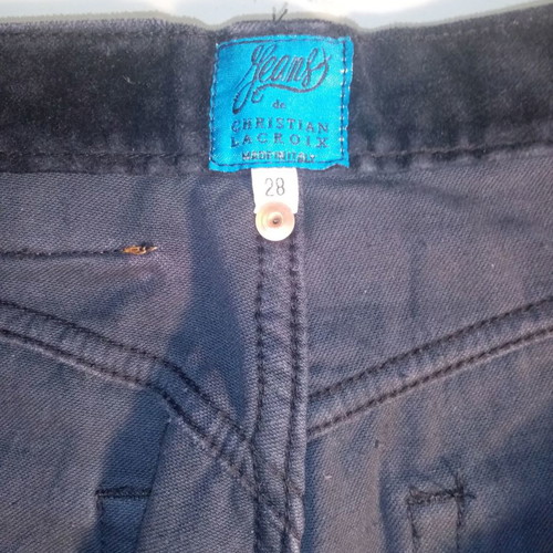 Christian Lacroix corduroy pants used, size 28, dark blue