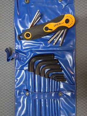 Allen key set new, 16 pieces with case
