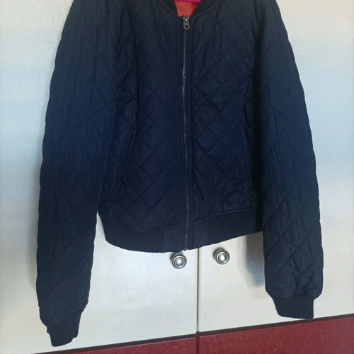 H&M bomber jacket quilted blue size S