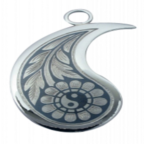 Silver Yang pendant new, handmade niello design 925°