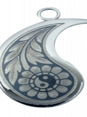 Silver Yang pendant new, handmade niello design 925°