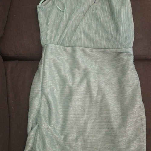 Trendyol dress size 40 new turquoise one-shoulder with bust slit