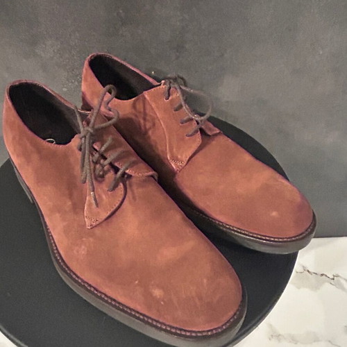 Glou Men’s Brown Suede Oxford Shoes Size 45 New