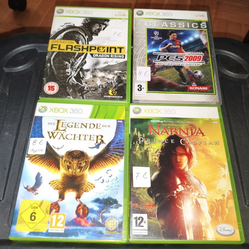 Xbox 360 games used collection including Operation Flashpoint and PES 2009