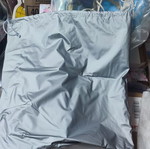 Silver drawstring bag