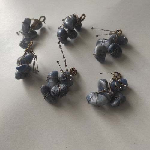 Semi-precious stones blue quartz, aventurine and sodalite new