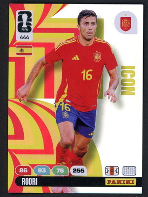 2026 Panini World Cup Adrenalyn XL #444 Rodri Icons pack like new