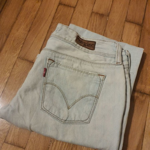 Levi's jeans used, size M, black and light denim