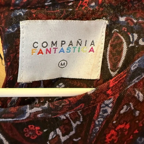 Compania Fantastica dress with paislay design like new size M 38 10