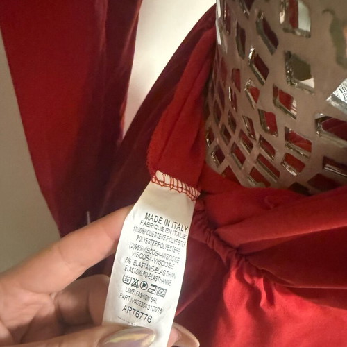 Multifunctional red dress like new, maxi with jersey fabric
