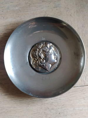 Lambidis silver-plated vessel used, collectible with EAB stamp