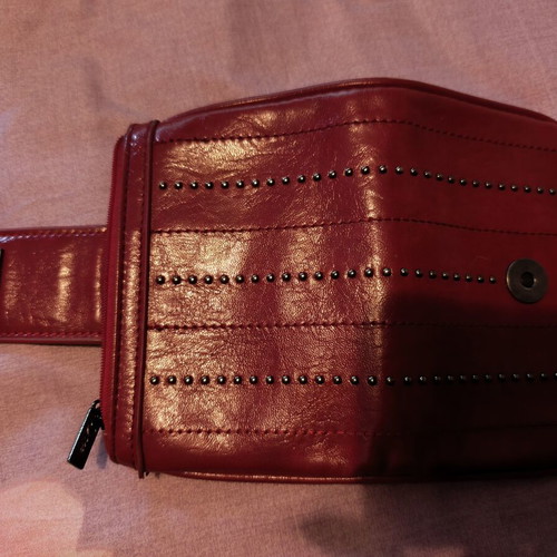 Doca wallet, red, medium size with many compartments