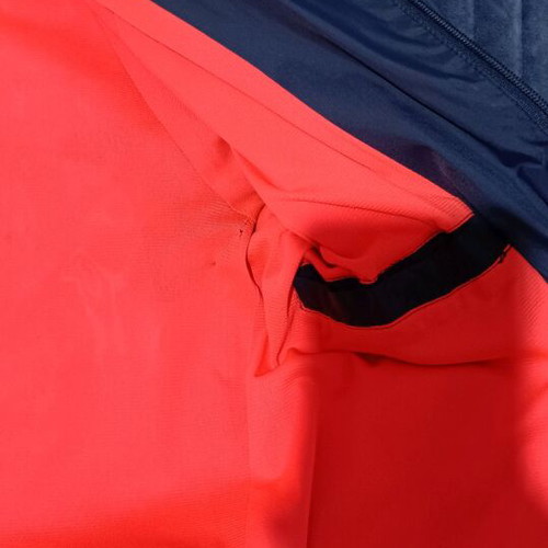 Emerson windbreaker jacket with hood used, blue and orange