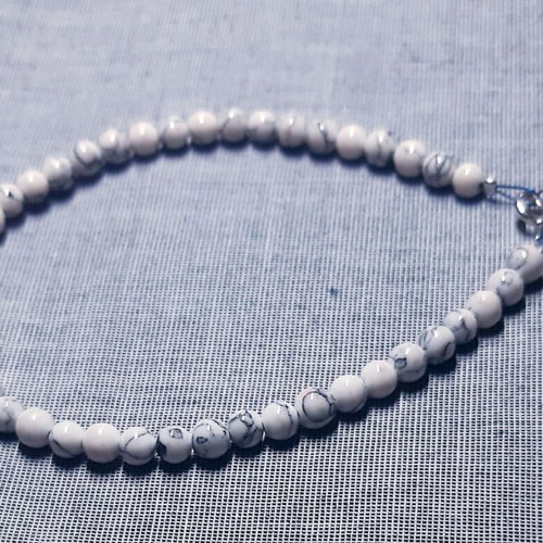 Myrto Bracelet with Magnesite and 925 Silver, Handmade, New