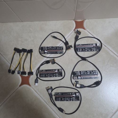 Professional PCI-E Riser VER009S-PLUS pack of 5, USB 3.0, 8 capacitors