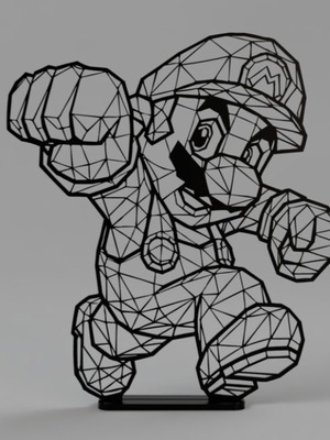 Super Mario wall art with stand new