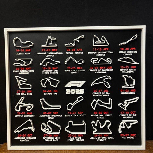 Formula 1 2025 Calendar new
