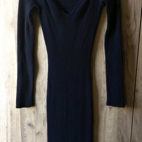 H&M ribbed dress black like new, size M